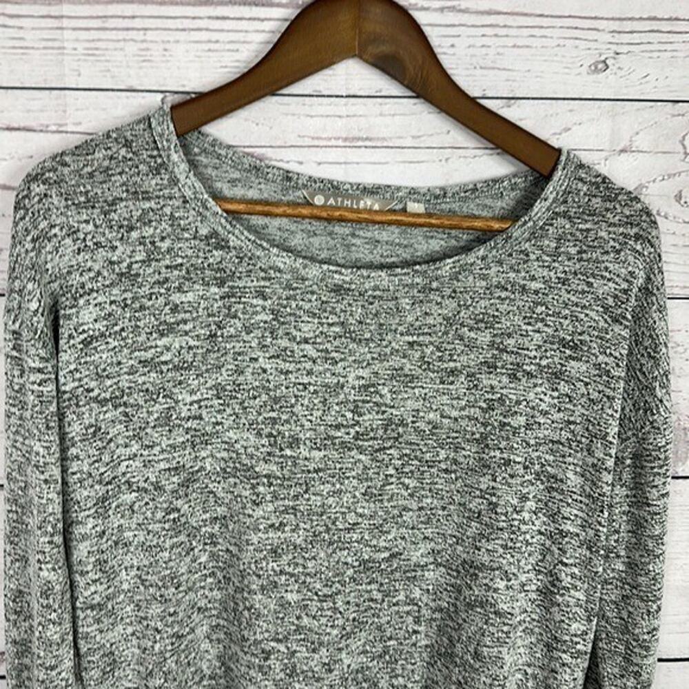 Athleta Top Shirt Tunic Womens Small Gray Lomboard boxy‎ Long Sleeve Soft Yoga - Picture 2 of 10